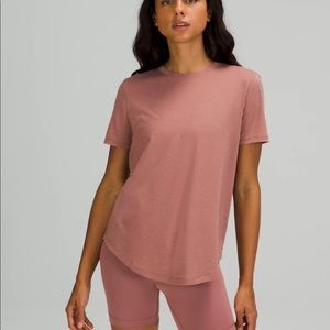 Lulu Lemon Love Crew *Slub: Spiced Chai/White Size 6